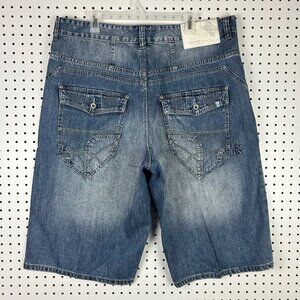 Rocawear Blue Baggy Jean Shorts Sz 40 Jorts Wide Leg Skate Y2K Grunge Grunge 90s